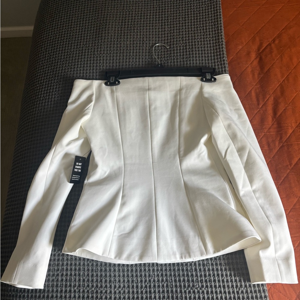 Express White Blazer with Gold Buttons - Picture 2 of 4